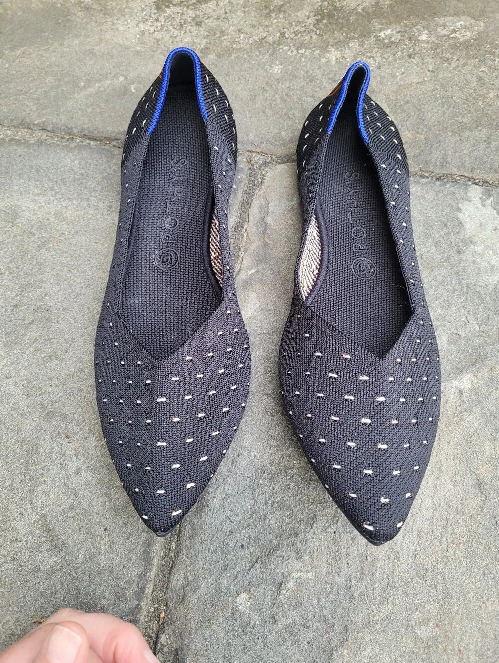 Rothys Ivory Polka Dot The Point Flats
